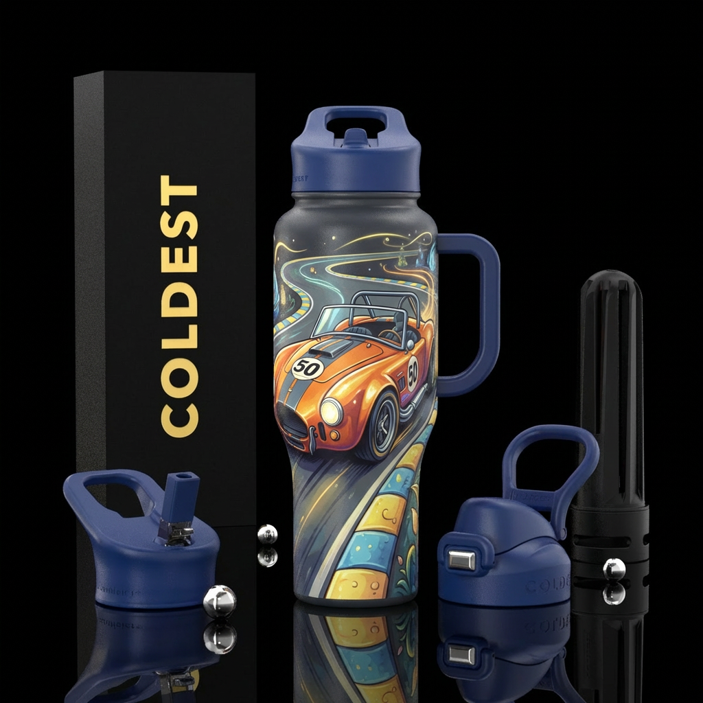 shelby cobra factory five challenge car, open top ... water bottle design