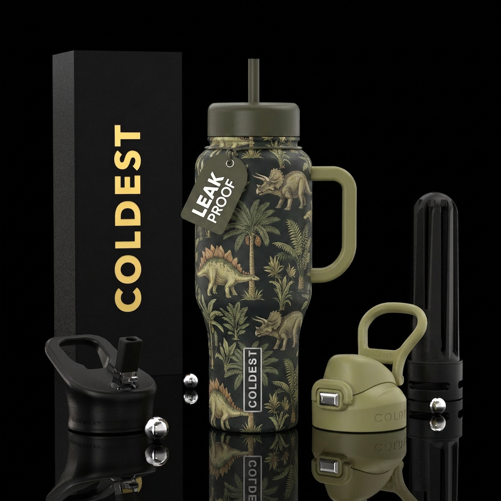 Jurassic water bottle design