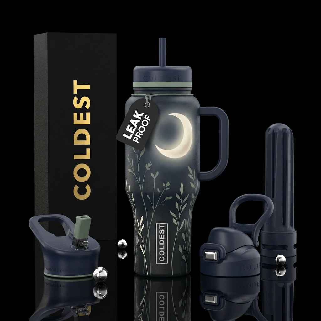 Moonlit Flora water bottle design