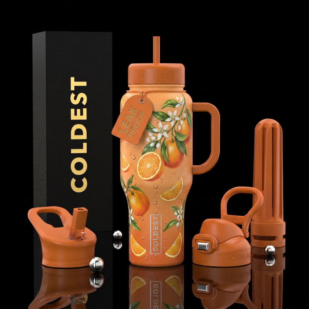 Orange Blossom water bottle design