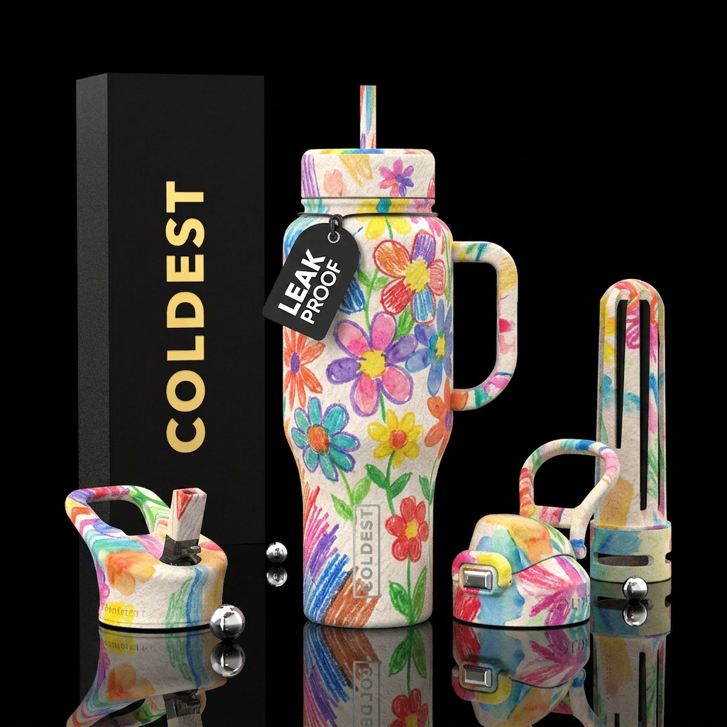 Kid Blossoms water bottle design