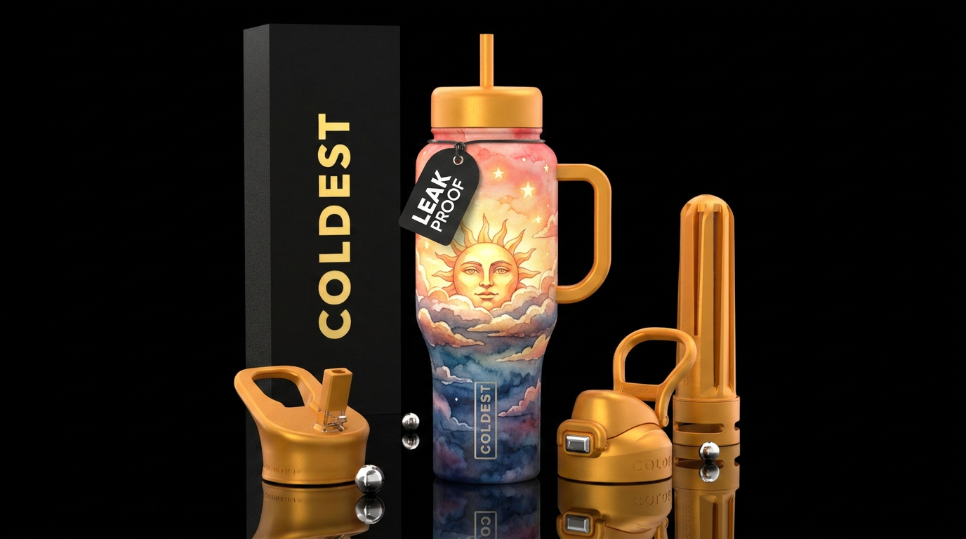 Sunrise water bottle design