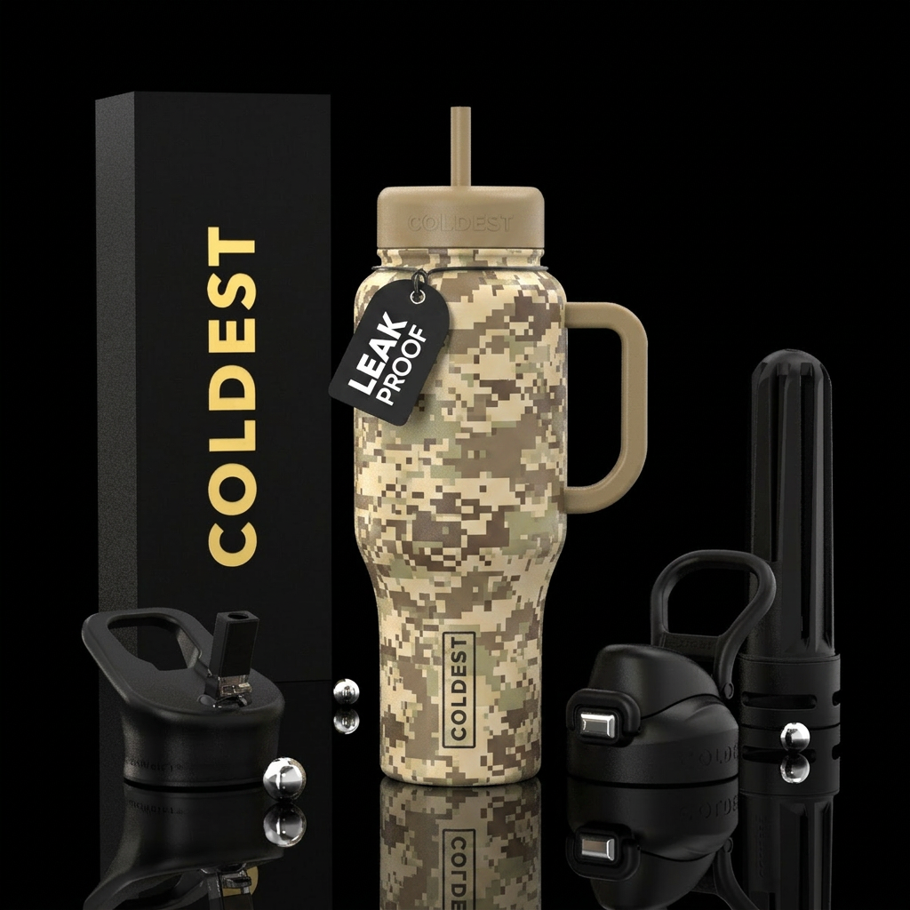 Digital Pattern water bottle design