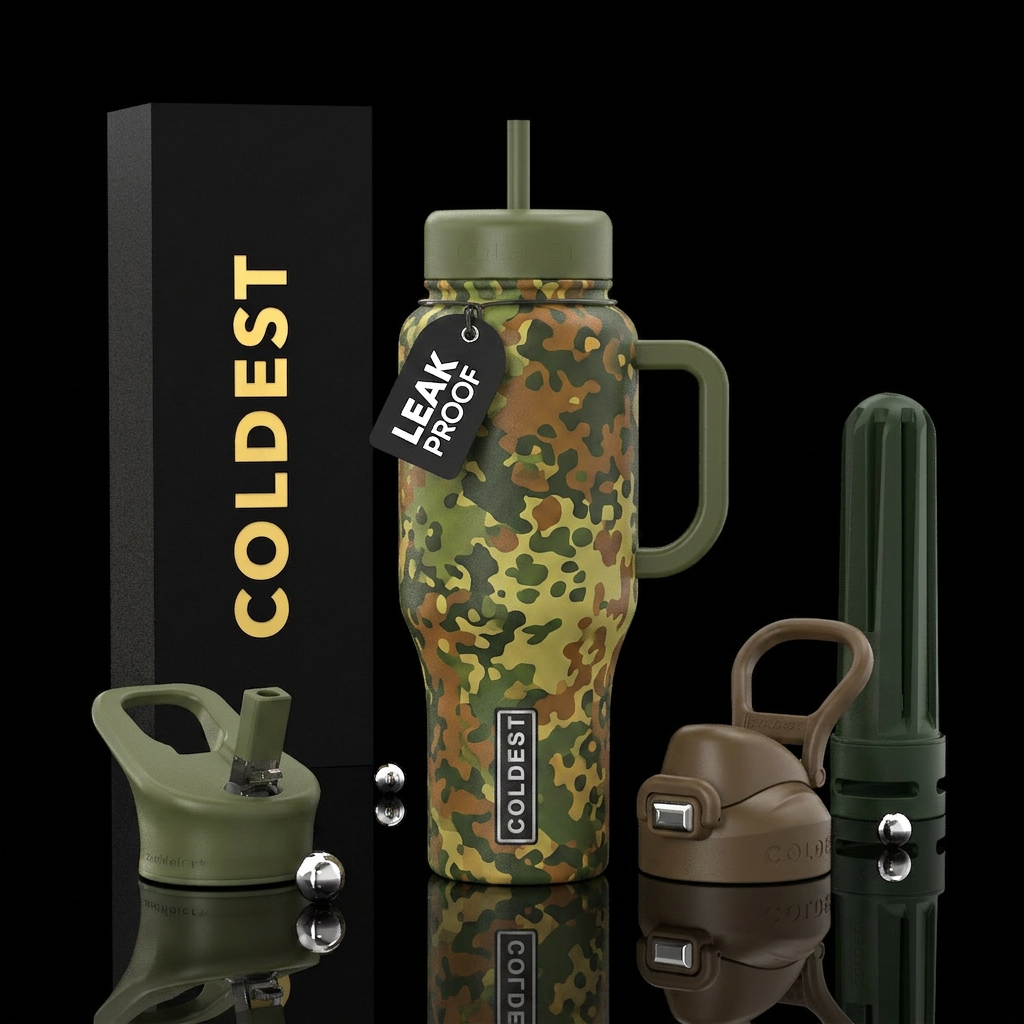 Camouflage water bottle design