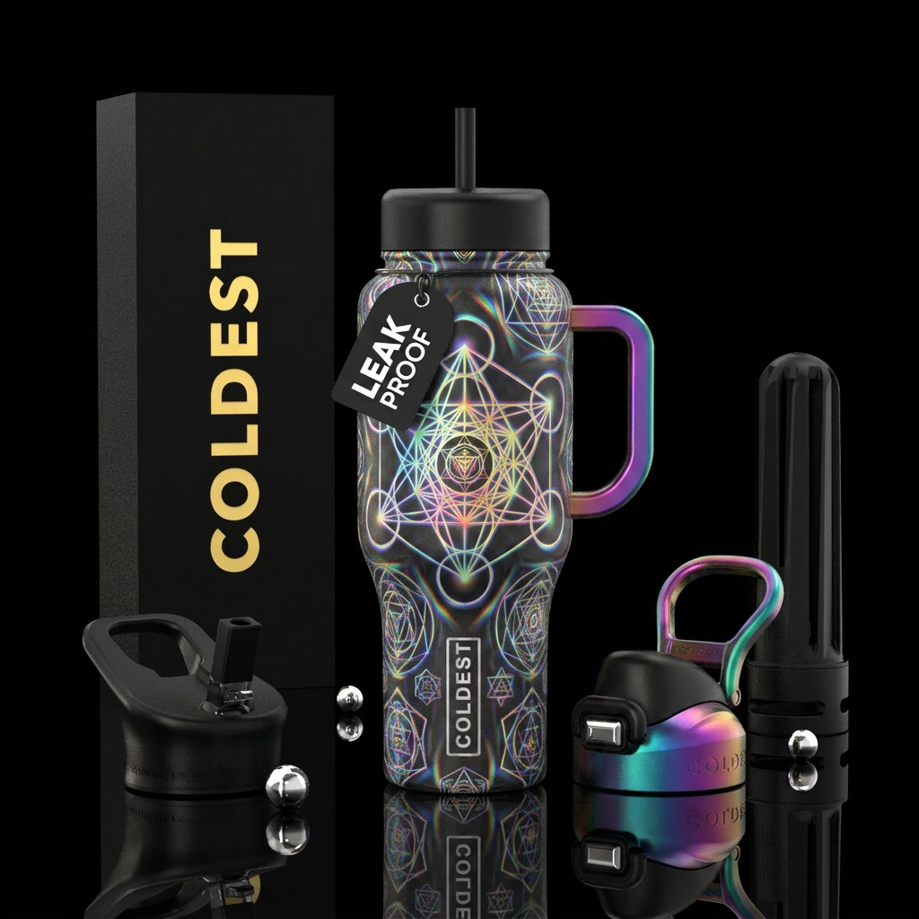 Sacred Geometry water bottle design