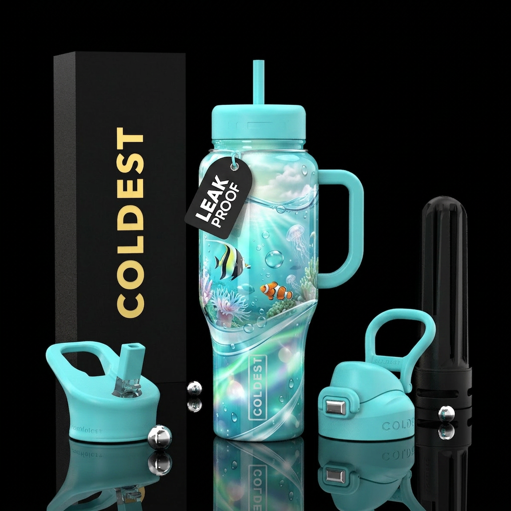 Clear Water Reef water bottle design