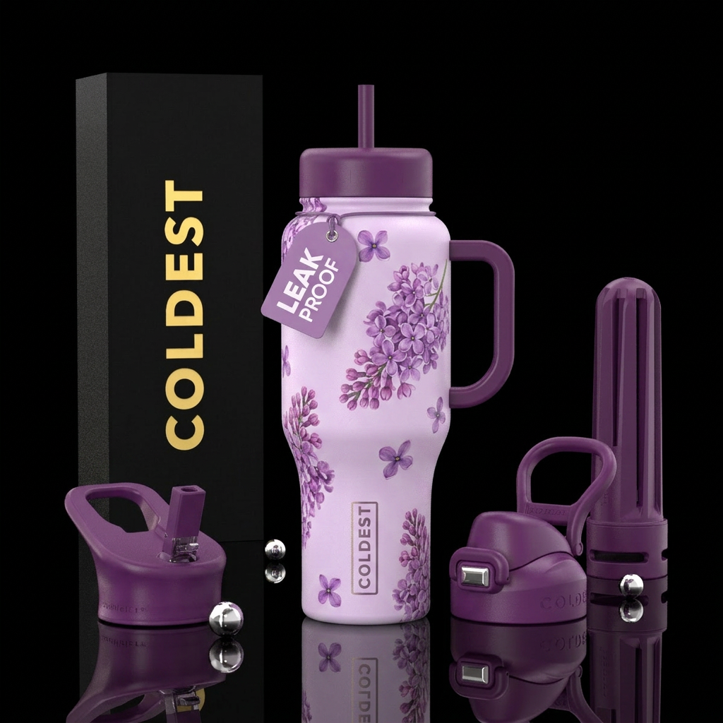 Pale Lilac water bottle design