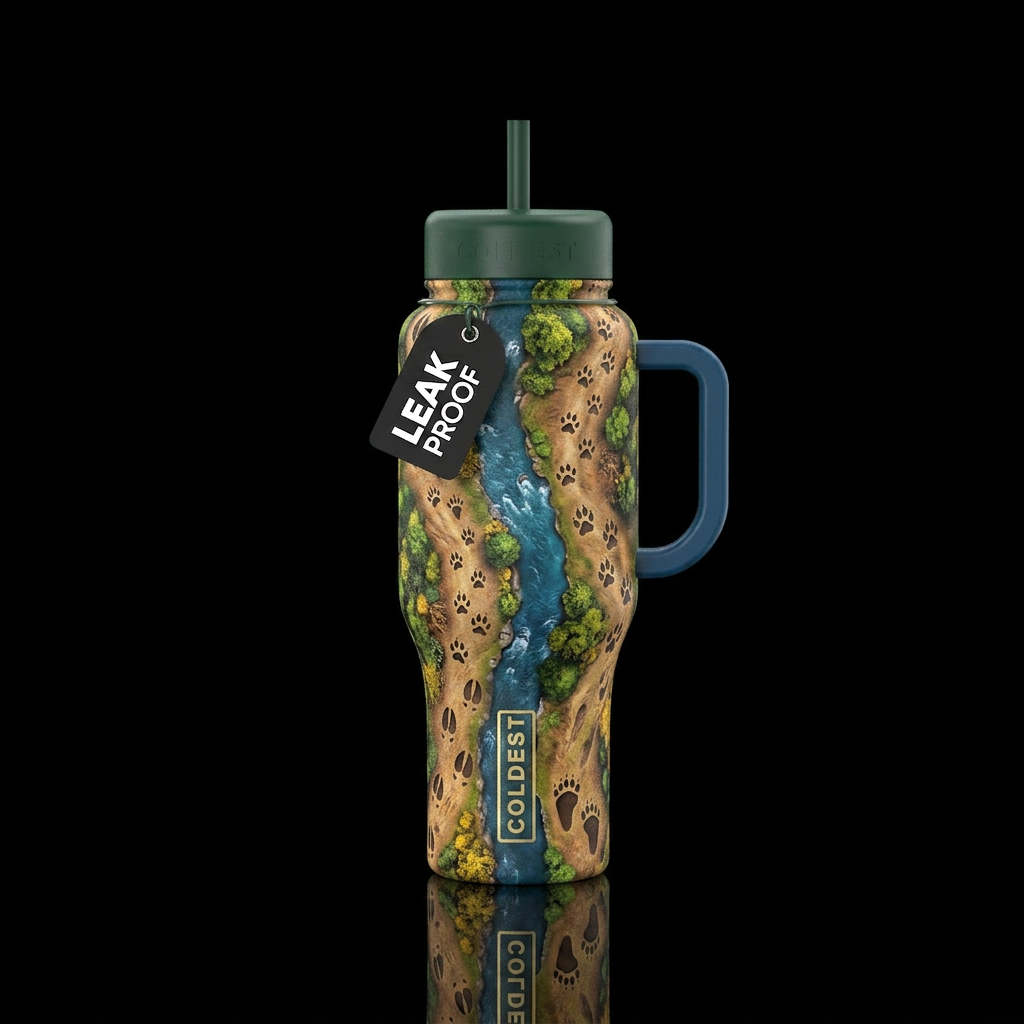 Animal Trails water bottle design