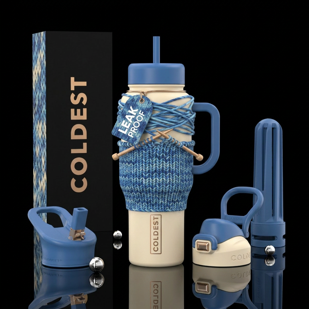Knitting Bottle water bottle design