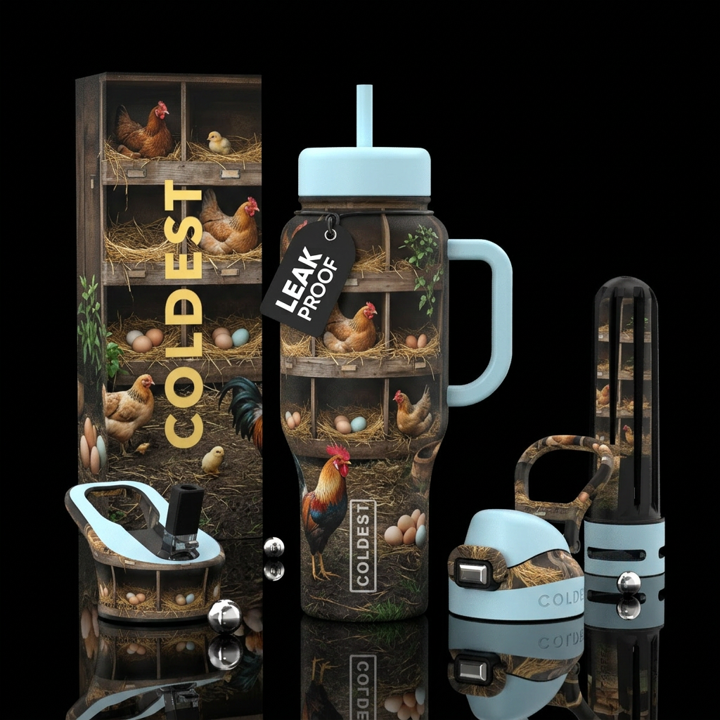Fresh Eggs water bottle design