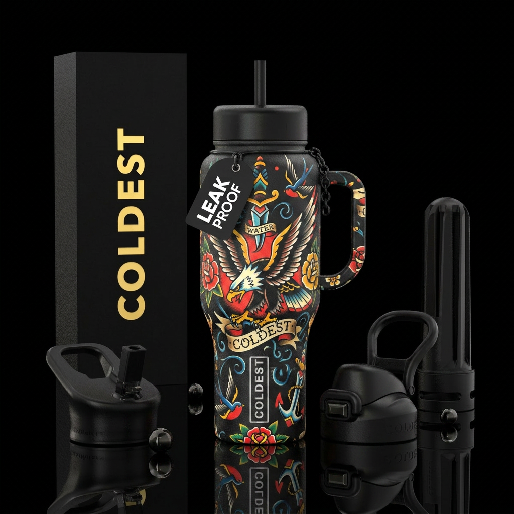 American Traditional water bottle design