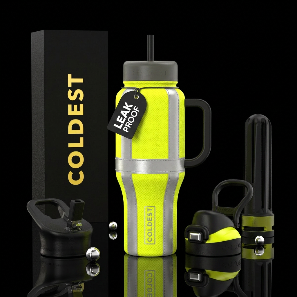 High-Vis Yellow water bottle design