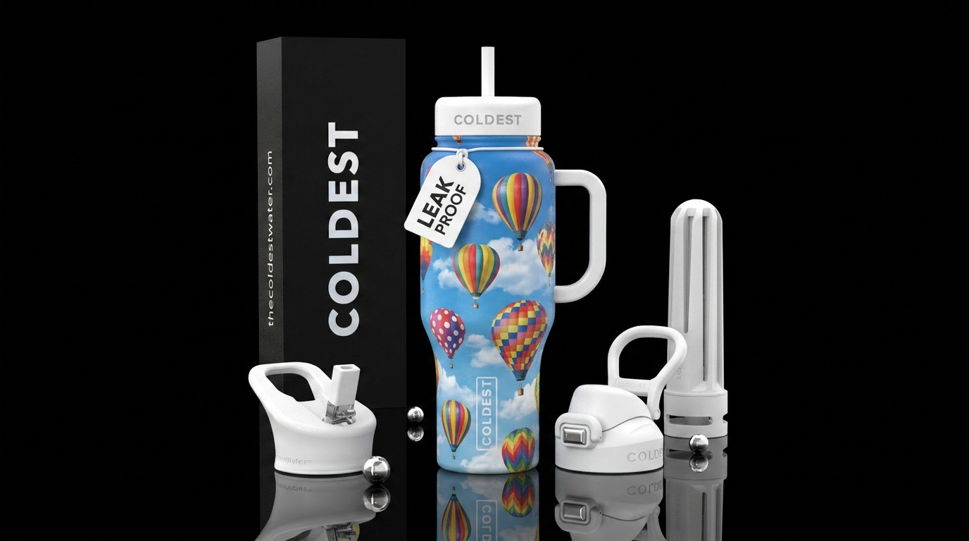 Hot Air Balloons water bottle design