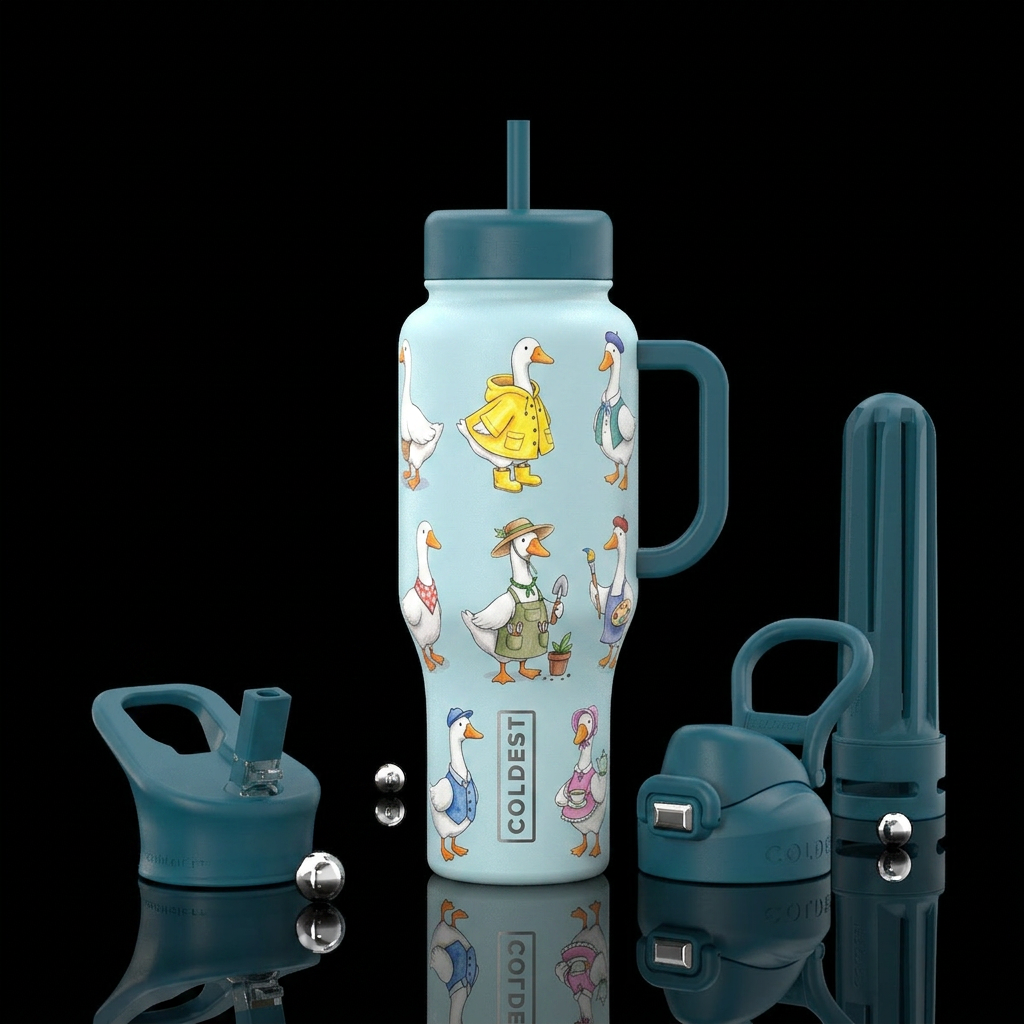 Porch Geese water bottle design