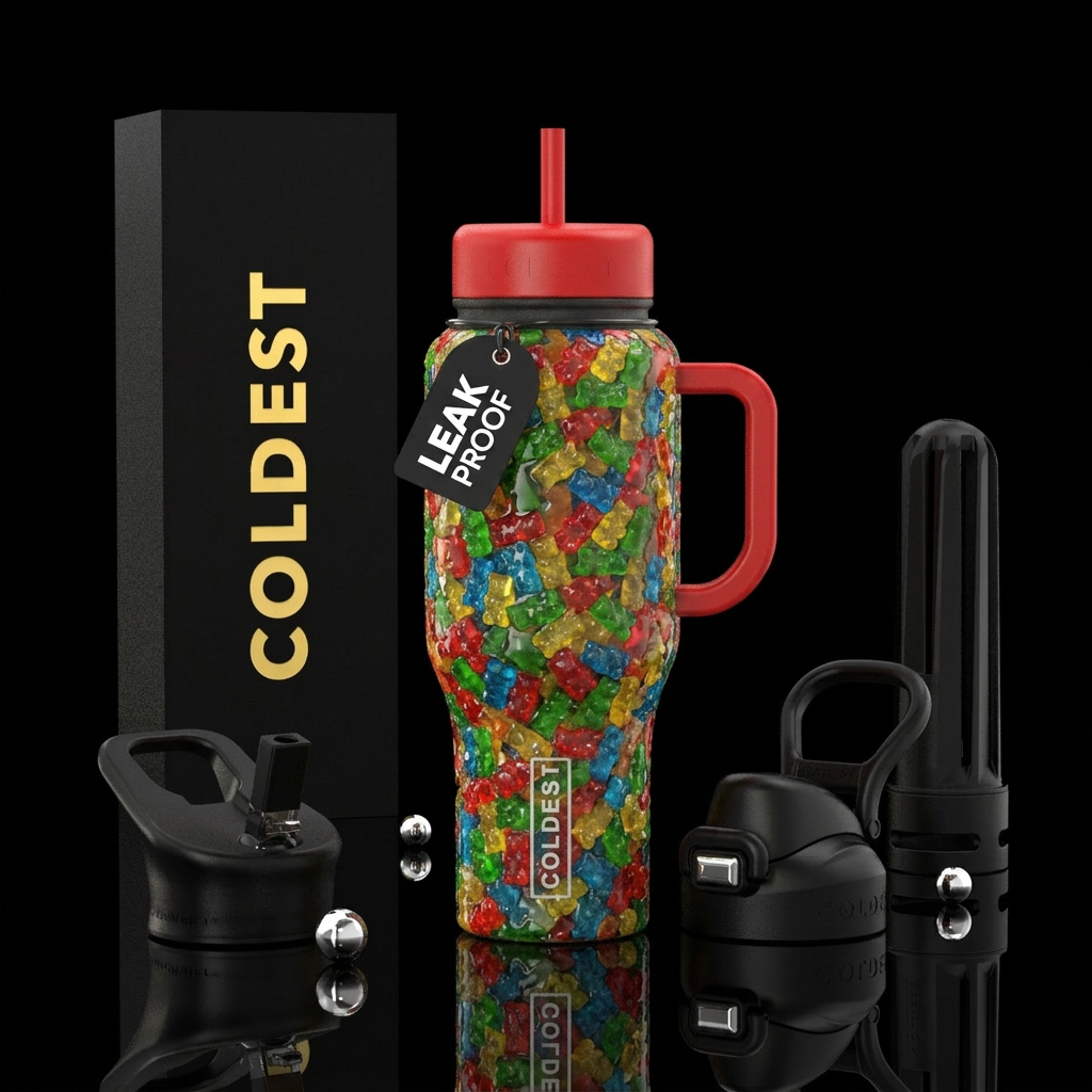 Gummy bear water bottle design