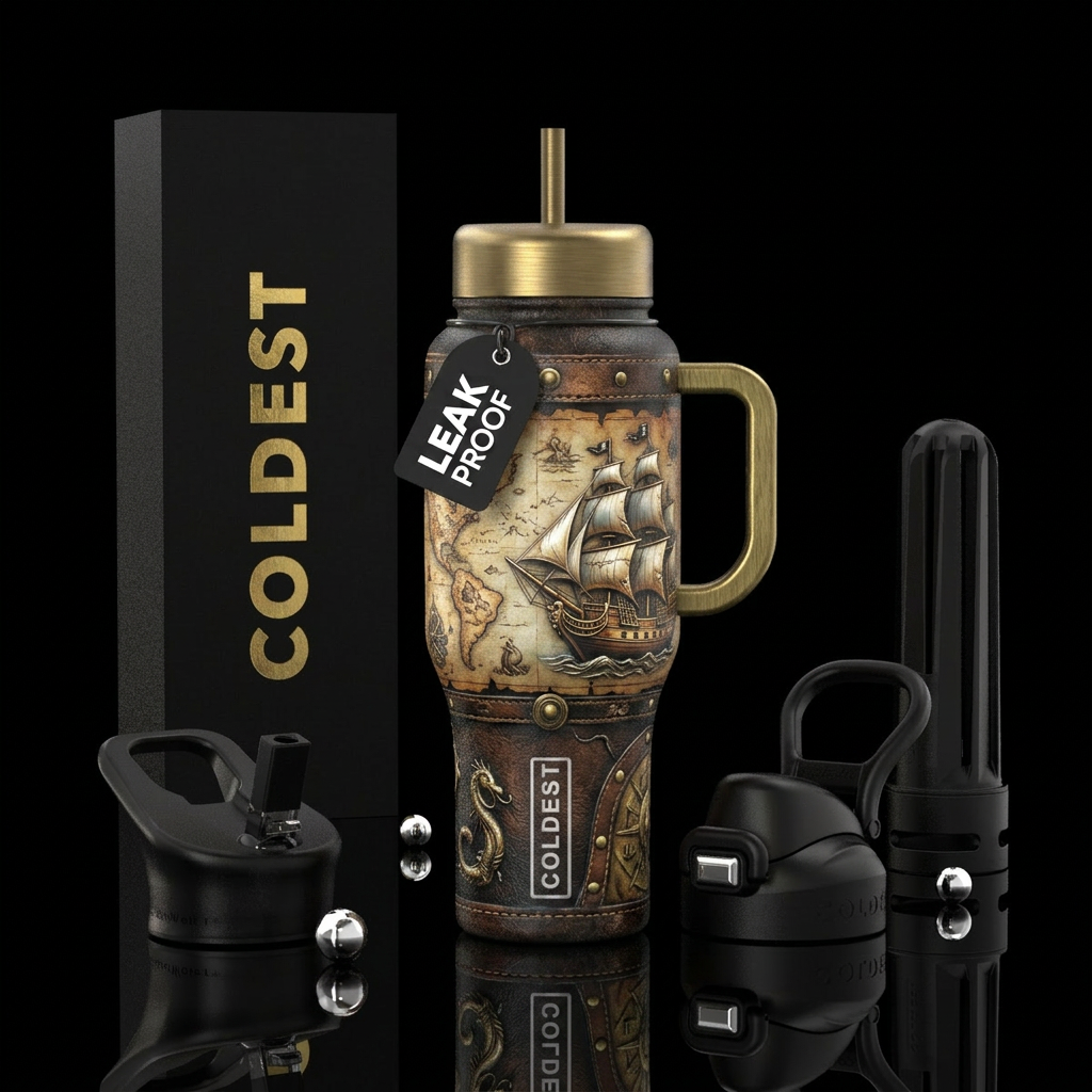 Pirate water bottle design