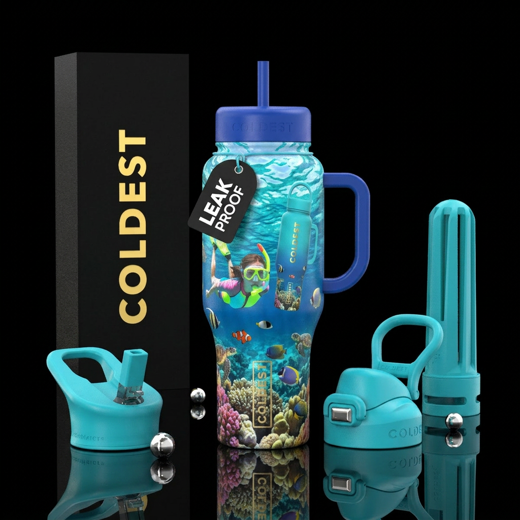 Snorkeling with coldest water bottle floating water bottle design