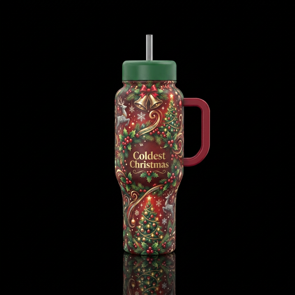Magical Christmas water bottle design