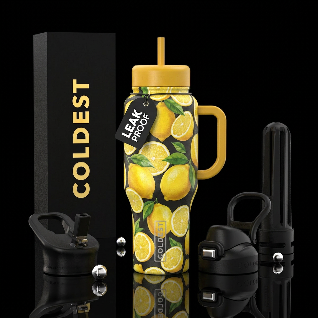 Lemons water bottle design