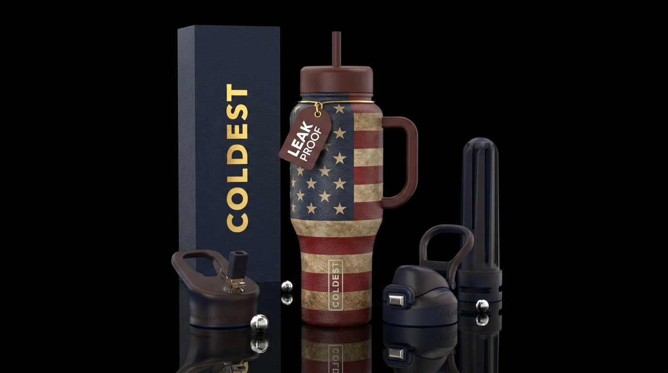 Patriotic texture bottle design water bottle design