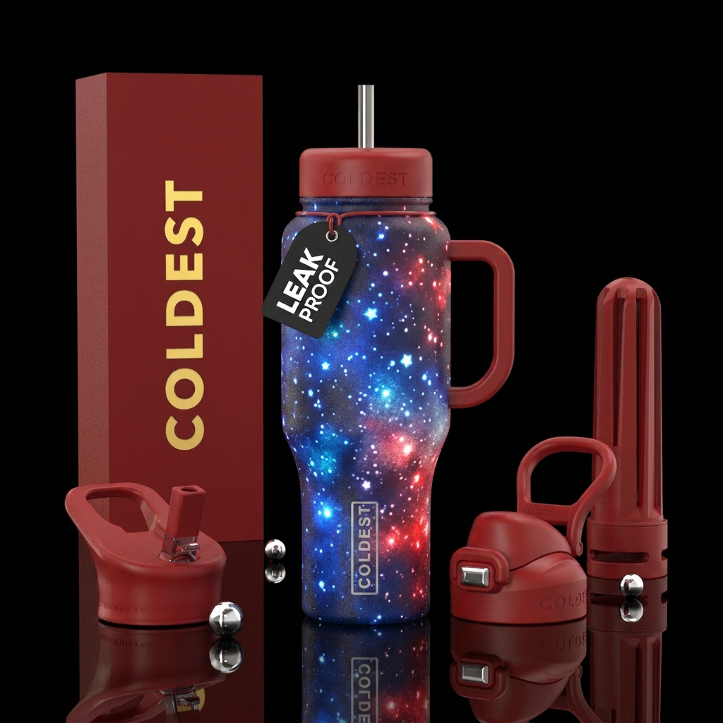 Patriotic glow in the dark water bottle design