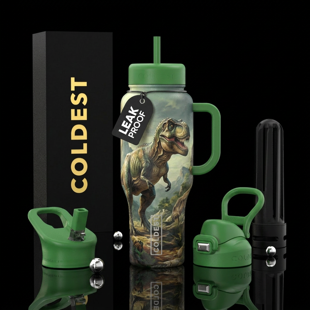 Dinosaur water bottle design