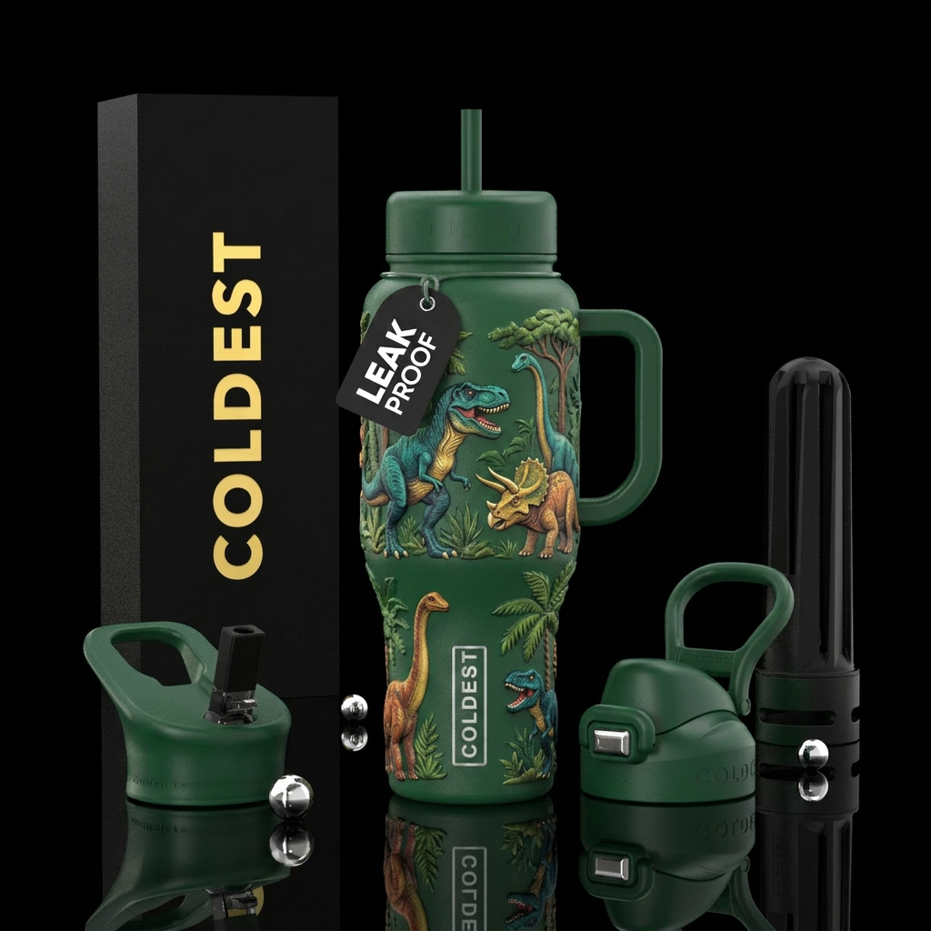 Dinosaur water bottle design