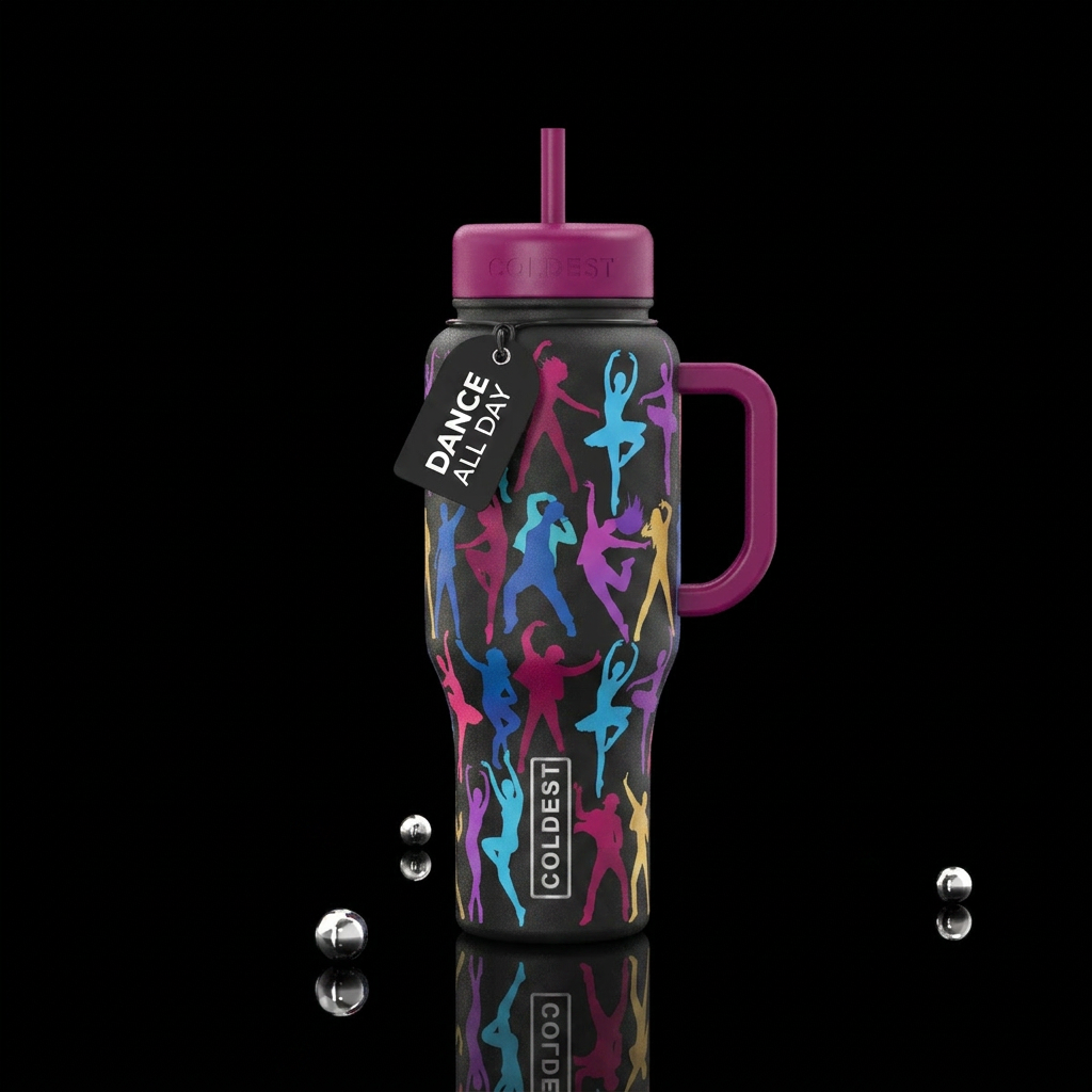 Dancing water bottle design