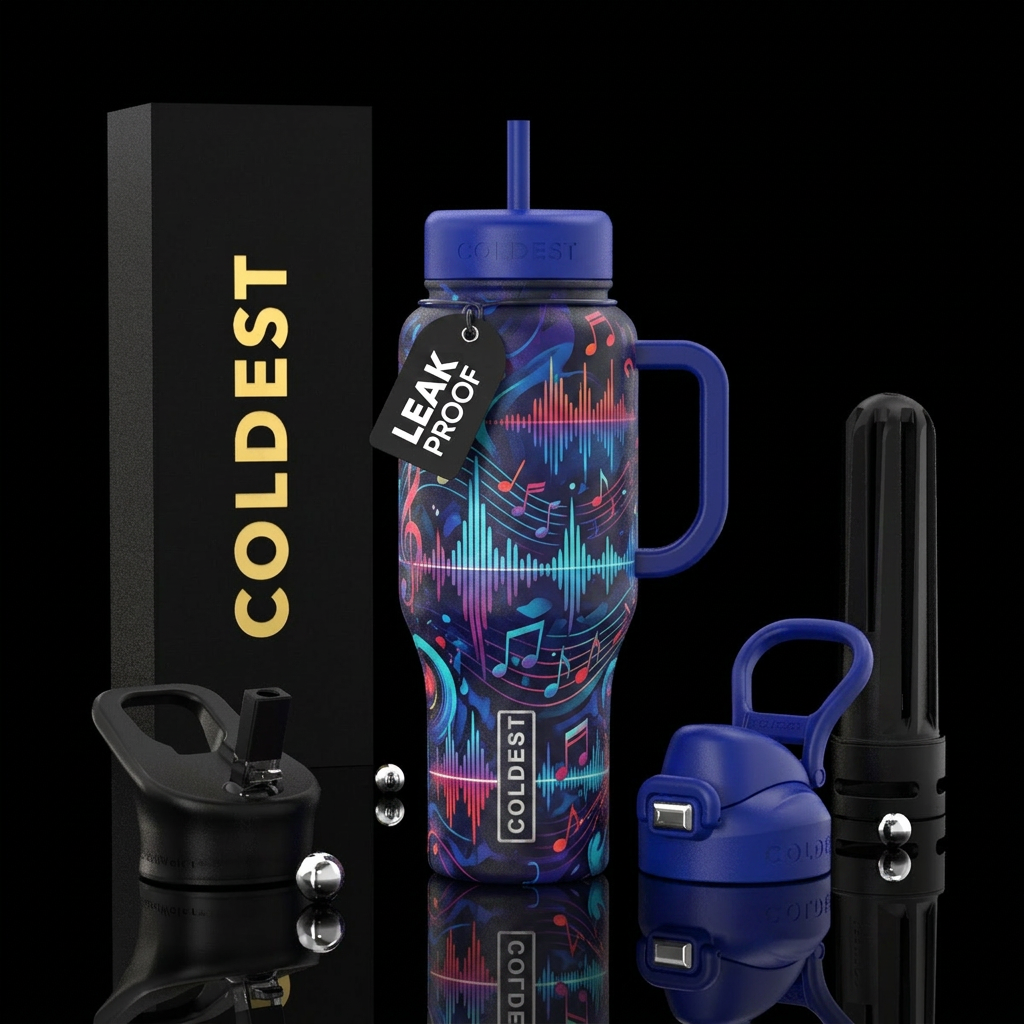 Music water bottle design