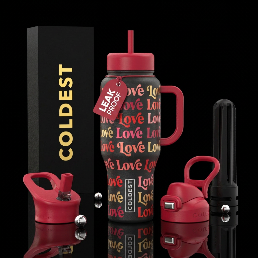 Love water bottle design
