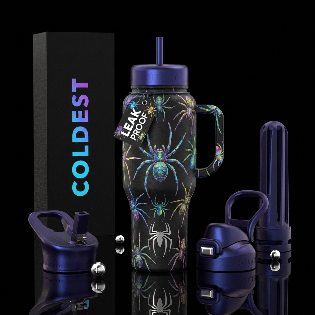 Spiders water bottle design