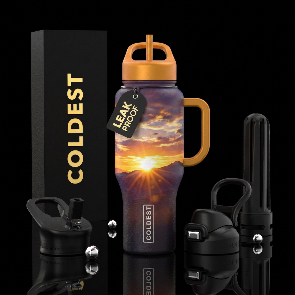 Sunrise water bottle design