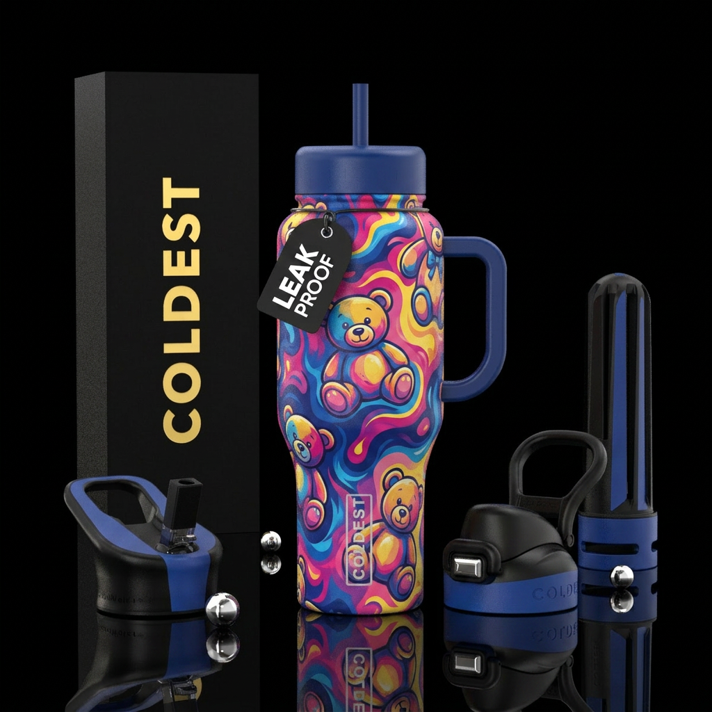 Teddy bear water bottle design