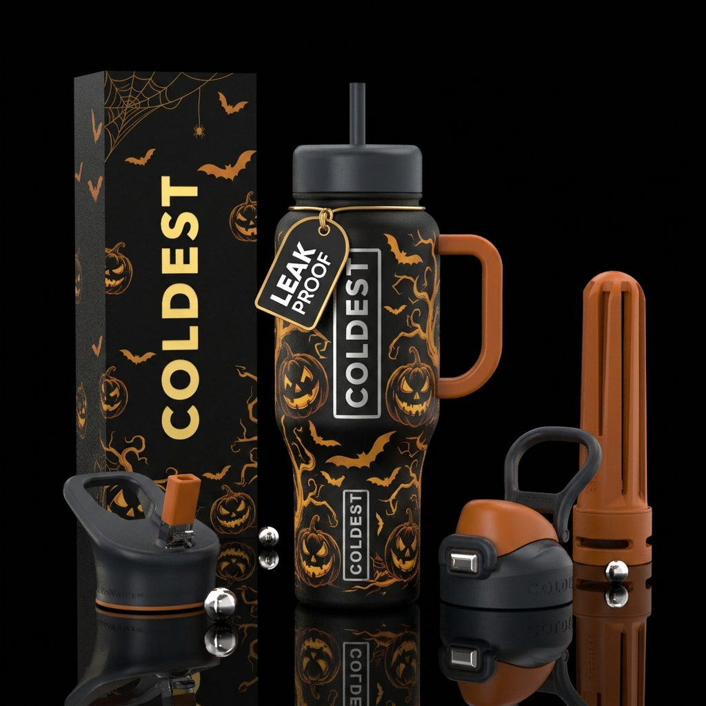 Halloween water bottle design