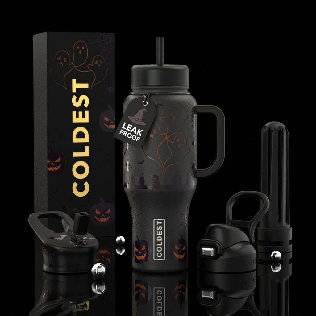 Halloween water bottle design