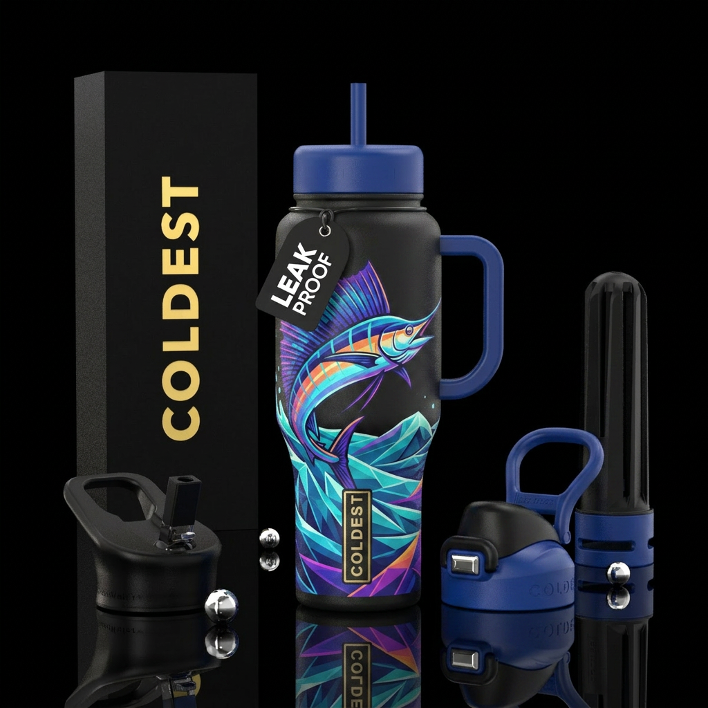 Sail fish water bottle design