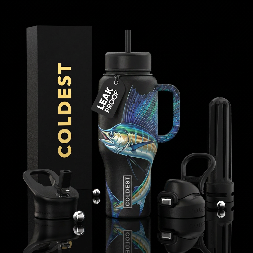 Sail fish water bottle design