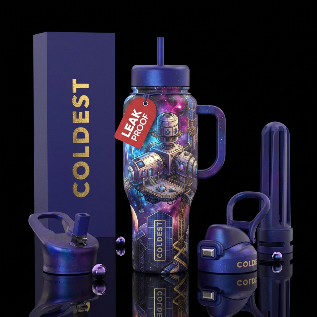 Space architecture water bottle design