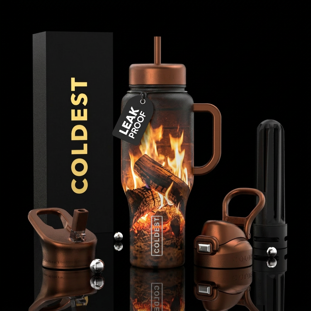 Fire place water bottle design