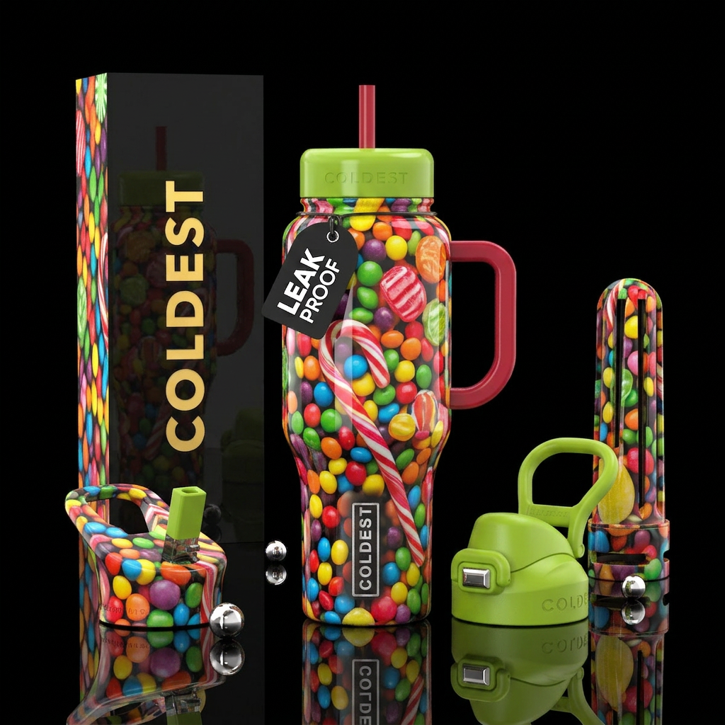 Candy water bottle design