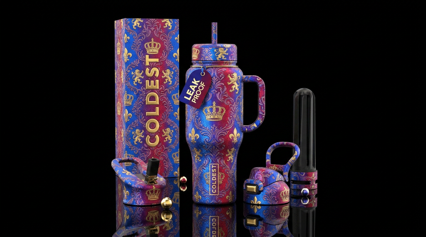 Royalty water bottle design