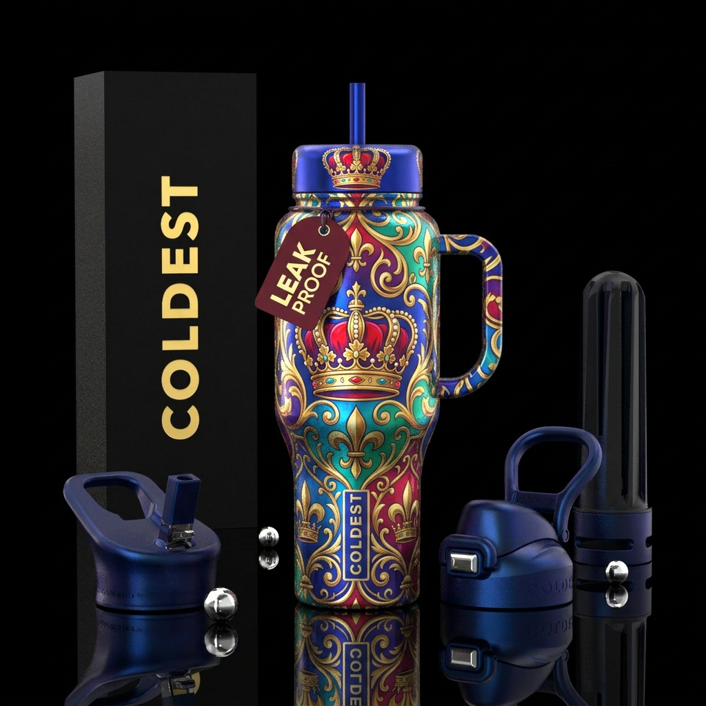Royalty water bottle design