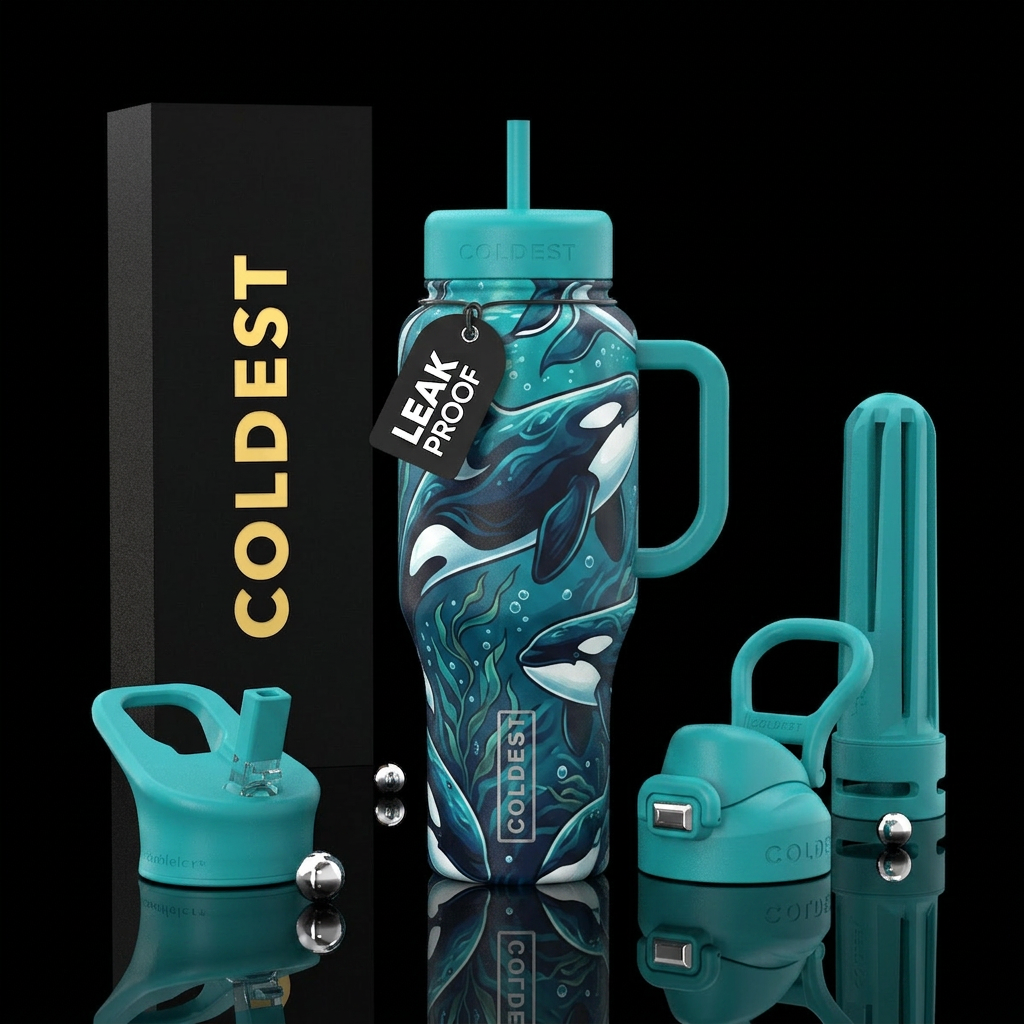 Orca water bottle design