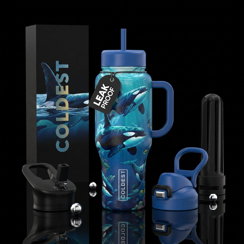 Orca water bottle design