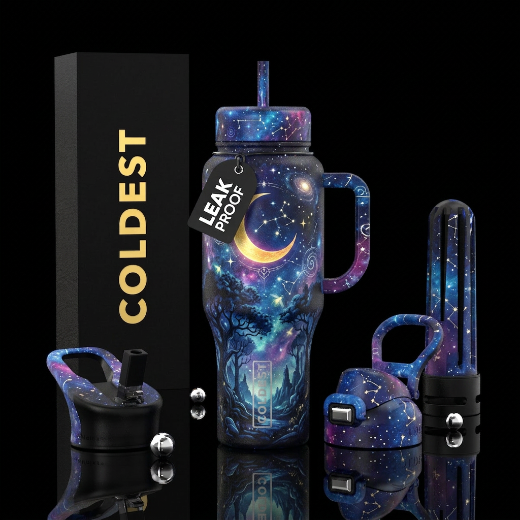 Moonlight magic water bottle design