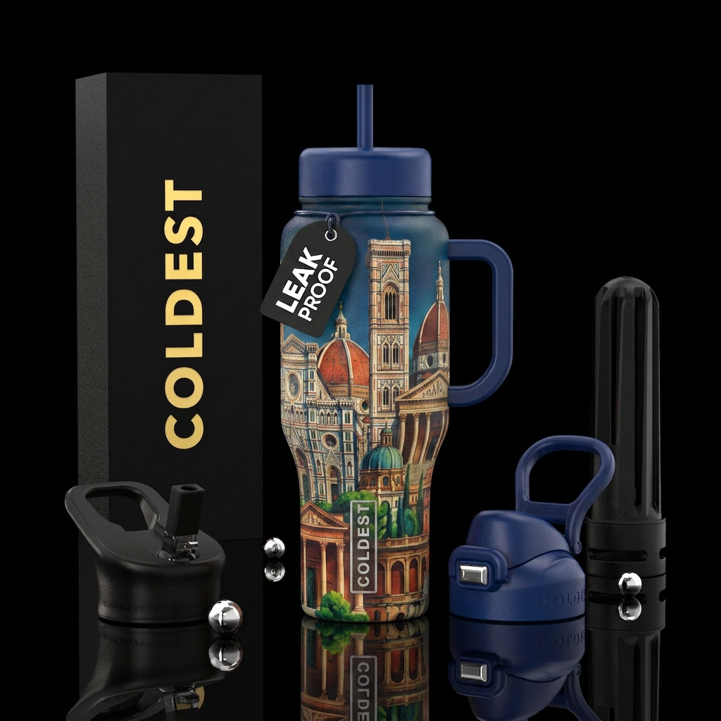 European architecture water bottle design