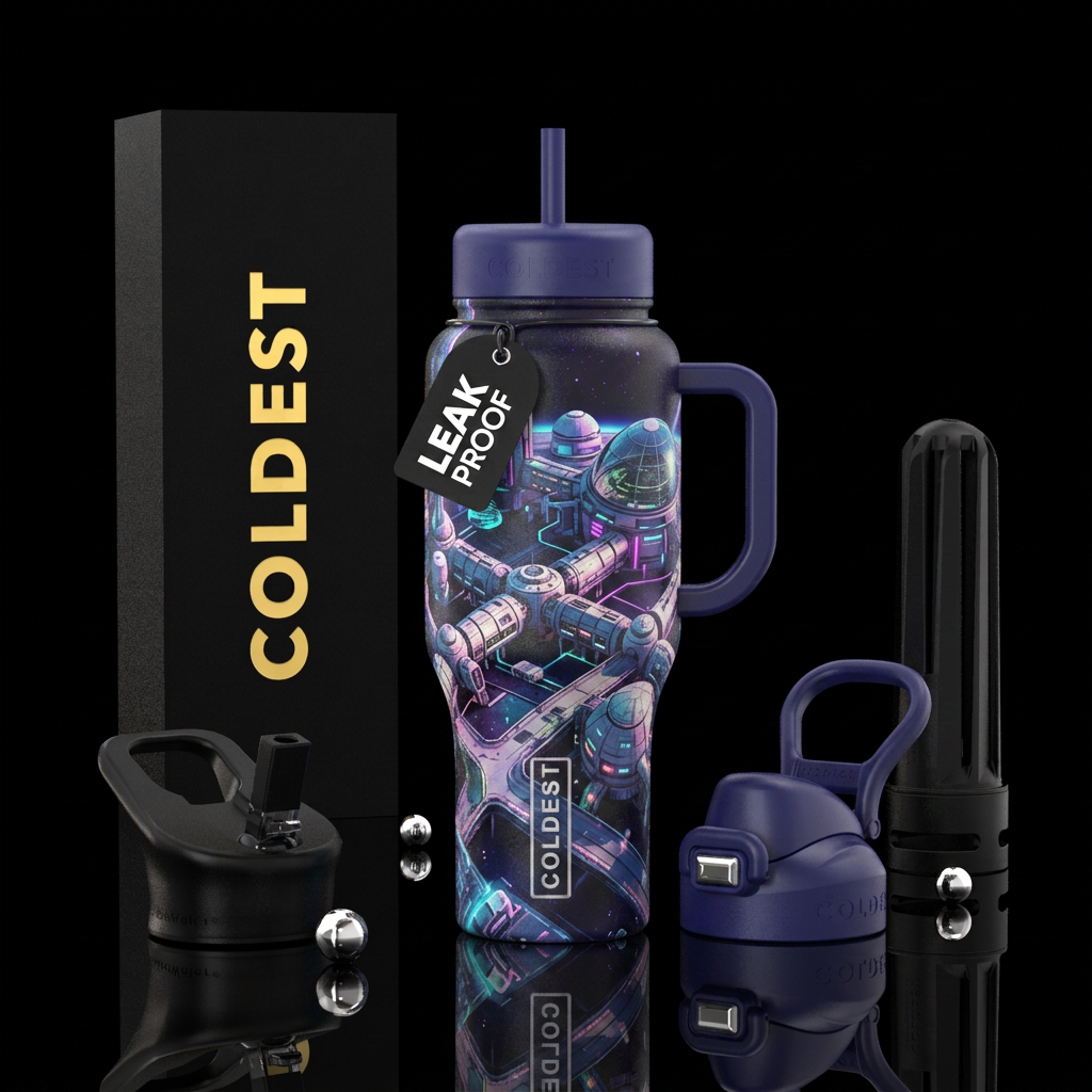 Space architecture water bottle design