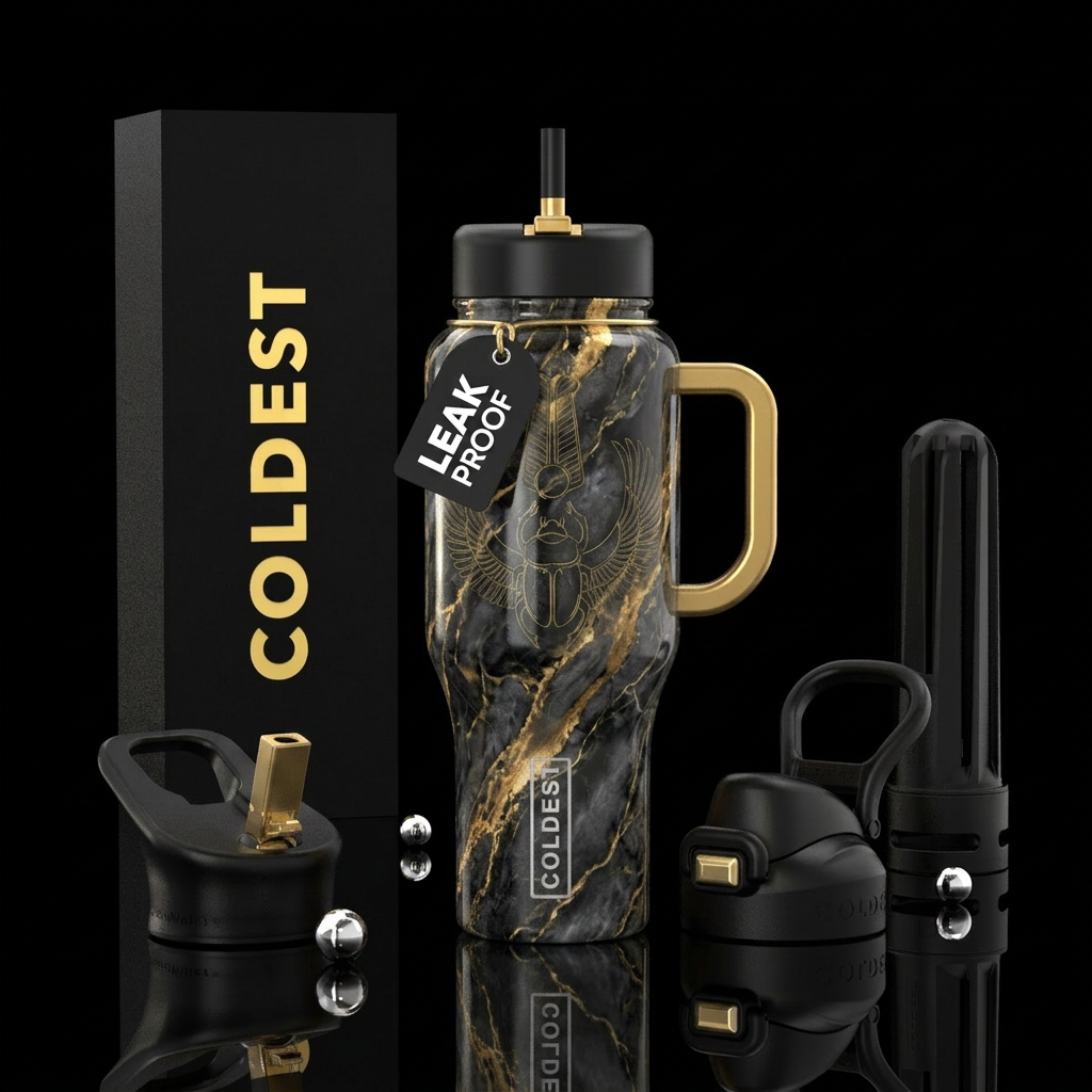 Egyptian Black water bottle design