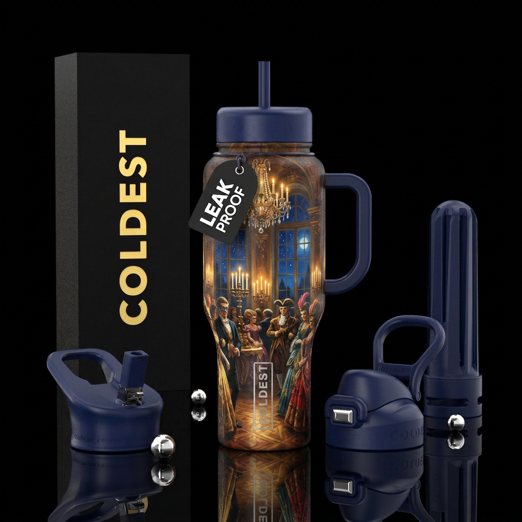 Masquerade ballroom eliminated by candlelight with... water bottle design
