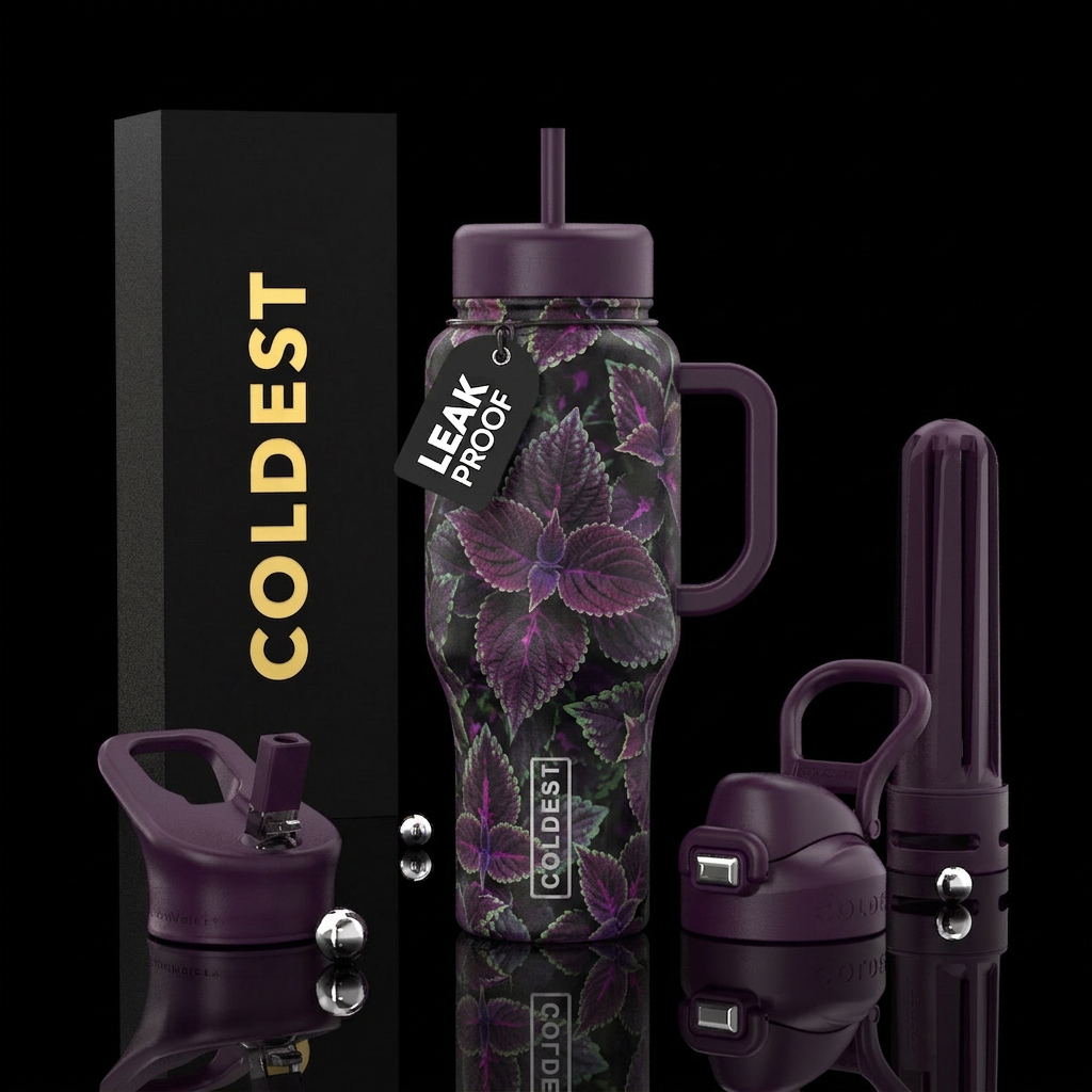 Coleus black dragon plant water bottle design